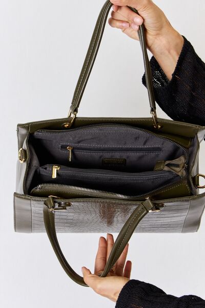 David Jones Texture PU Leather Handbag | us.meeeshop
