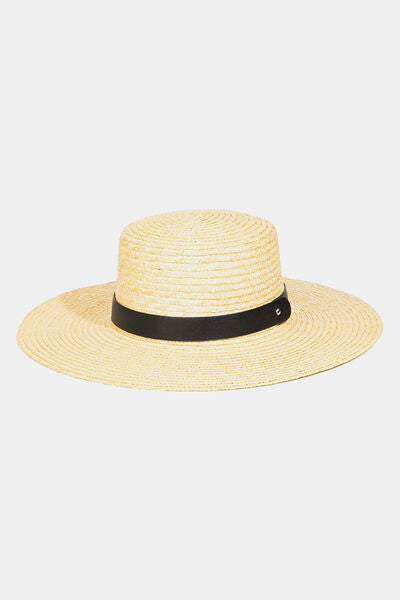 Fame Flat Brim Straw Weave Hat | us.meeeshop