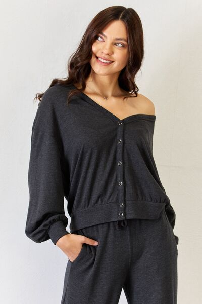 RISEN Ultra Soft Button Up Long Sleeve Lounge Cardigan | us.meeeshop