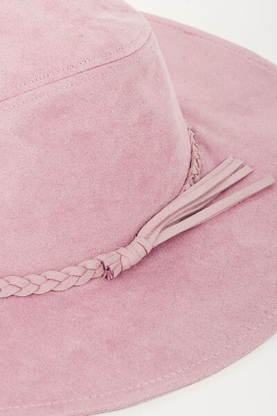 Fame Braided Faux Suede Hat | us.meeeshop