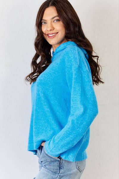Zenana Full Size Long Sleeve Cozy Hoodie | us.meeeshop