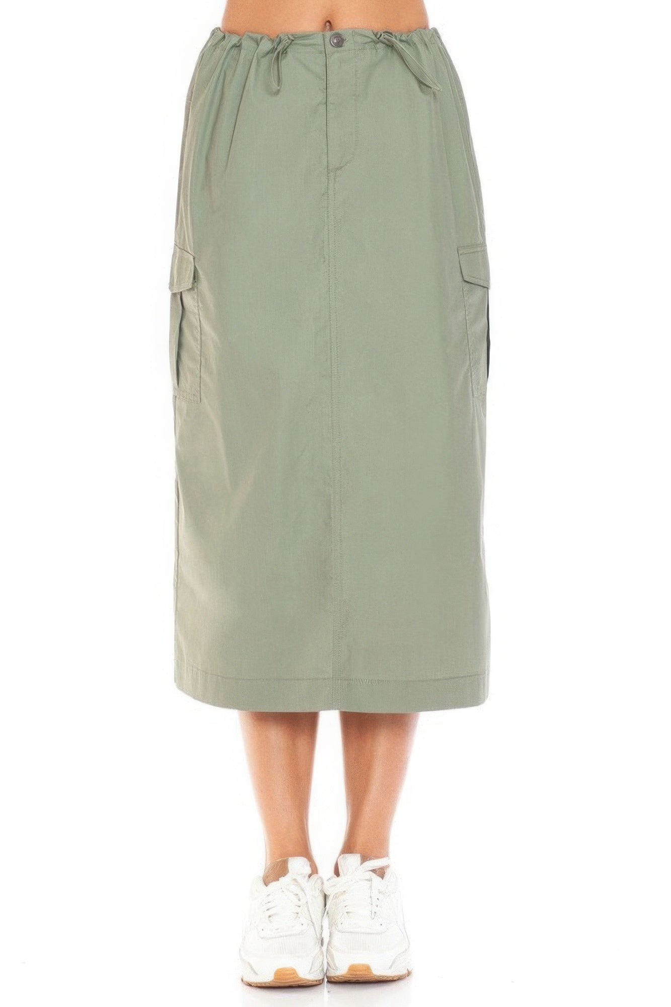 Cargo Skirt With Drawstring Midi Skirt | us.meeeshop