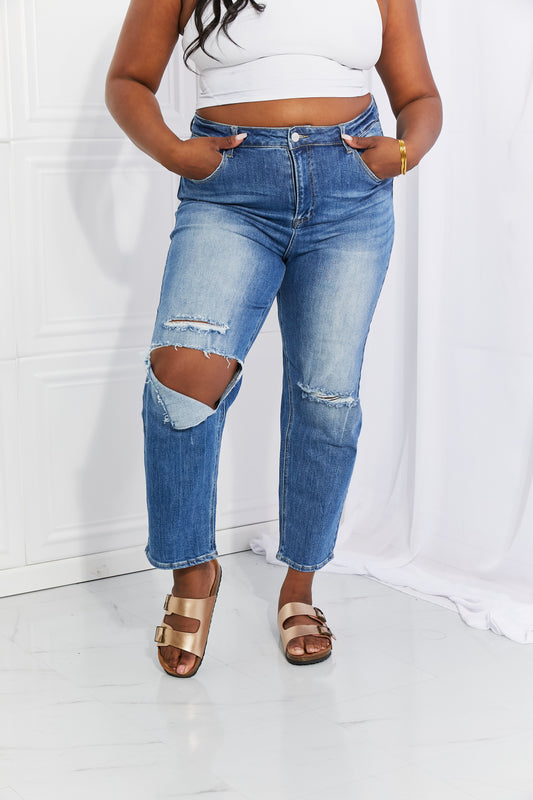 RISEN | Full Size Emily High Rise Relaxed Jeans