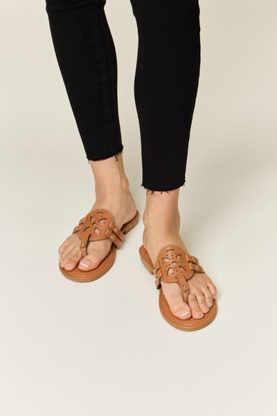 Forever Link Cutout PU Leather Open Toe Sandals | us.meeeshop