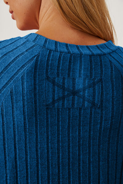 Basic Bae Ribbed Thumbhole Sleeve T-Shirt | us.meeeshop
