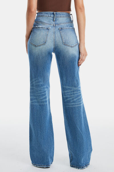 BAYEAS Full Size Ultra High-Waist Gradient Bootcut Jeans | us.meeeshop