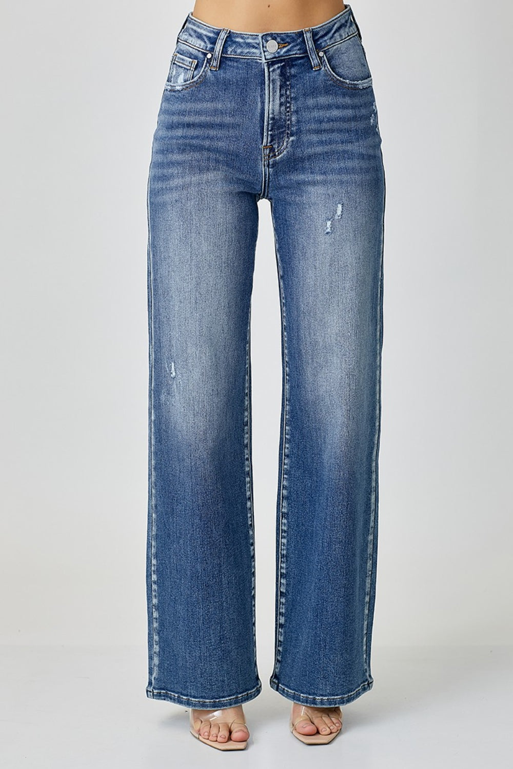 RISEN High Waist Wide Leg Jeans | us.meeeshop